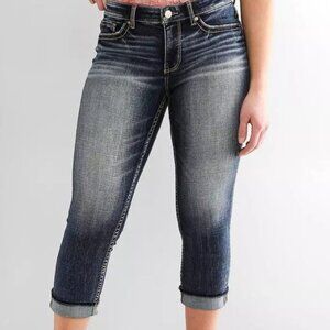 BKE Gabby Cuffed Stretch Capri Jean Size 34